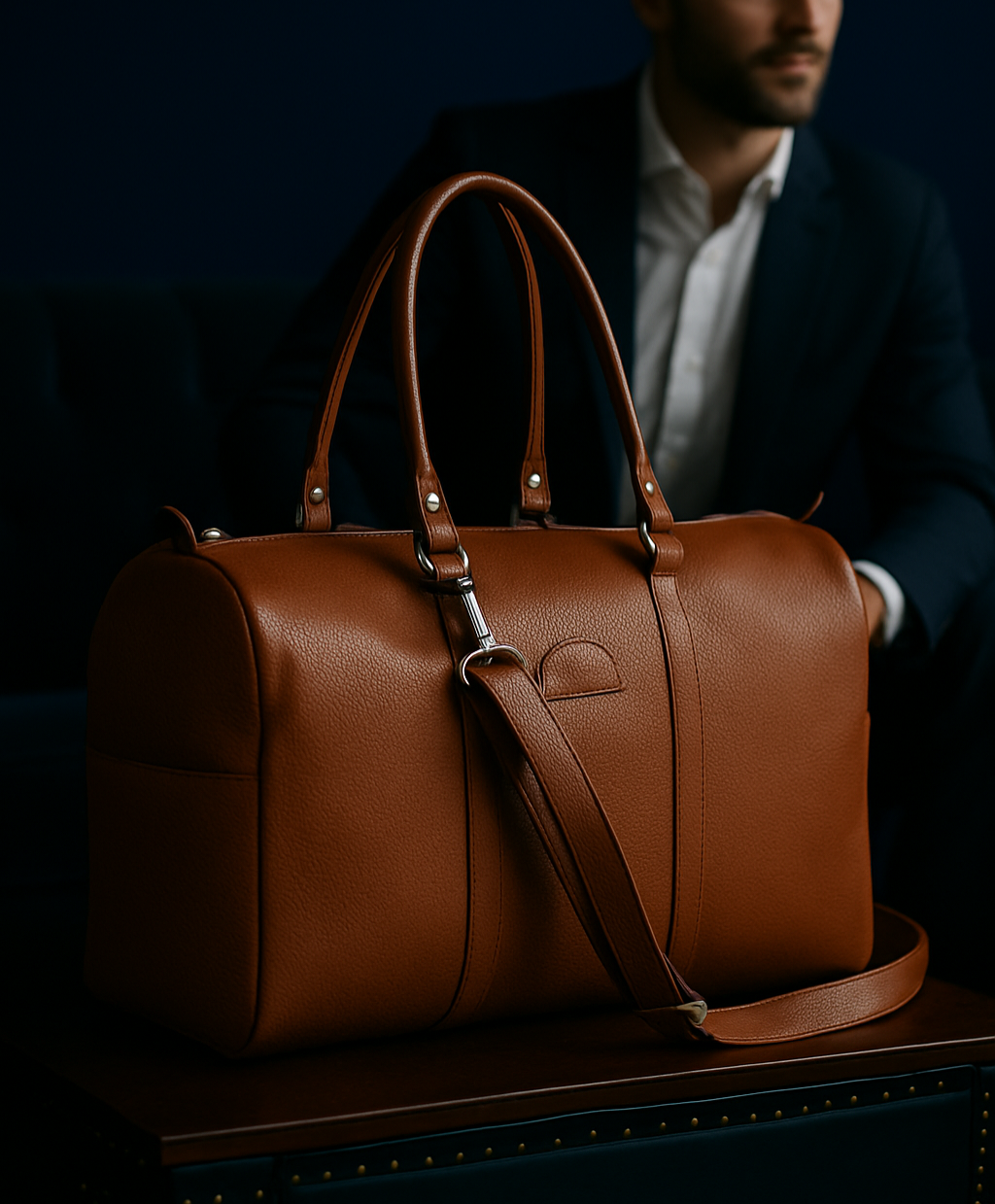 Leather Travel Bag 20L - Light Brown