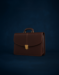 Leather Briefcase No. 99 - brown