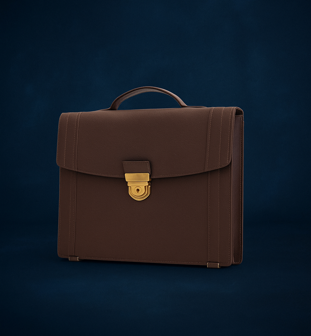 Leather Briefcase No. 21 - Brown